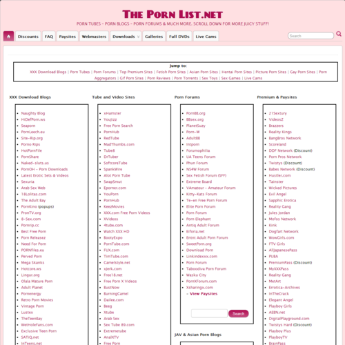 porn sites list ThePornList