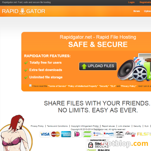 filehost site RapidGator